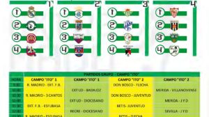 Descripción Horarios;
 11:30 ? FB Extremadura 
12:30 ? Real Madrid CF
14:30 ? @CDF TRES CANTOS