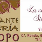 RESTAURANTE EL CHOPO:
C/ LA RONDA 98
EL RUBIO (SEVILLA)